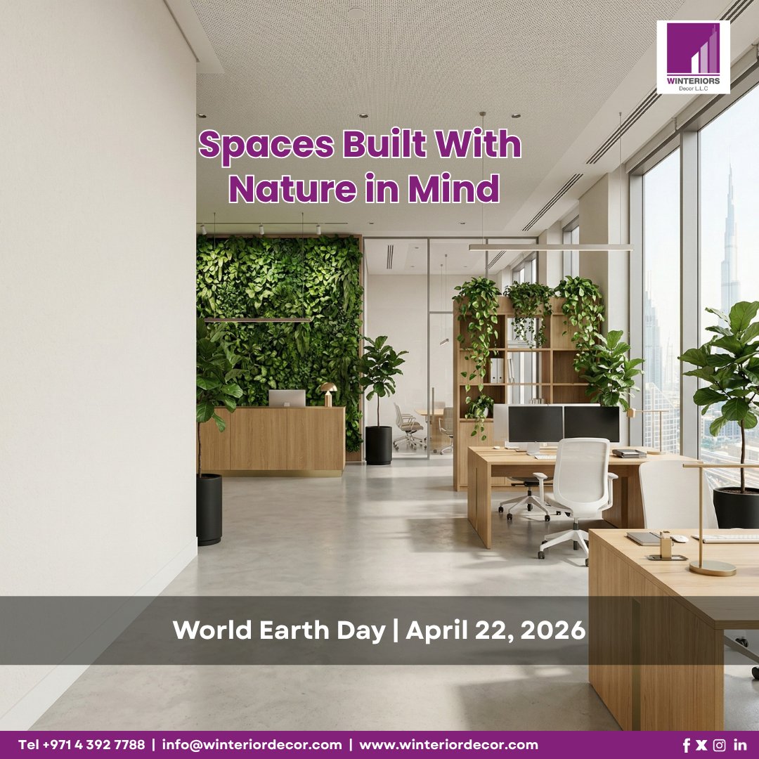 Winterior_Decor's tweet image. Spaces feel better when they’re closer to nature 🌿✨

Because a healthier planet starts with the spaces we create every day. 

.

.

#WorldEarthDay #GreenDesign #SustainableWorkspaces #OfficeInteriors #WinteriorsDecor