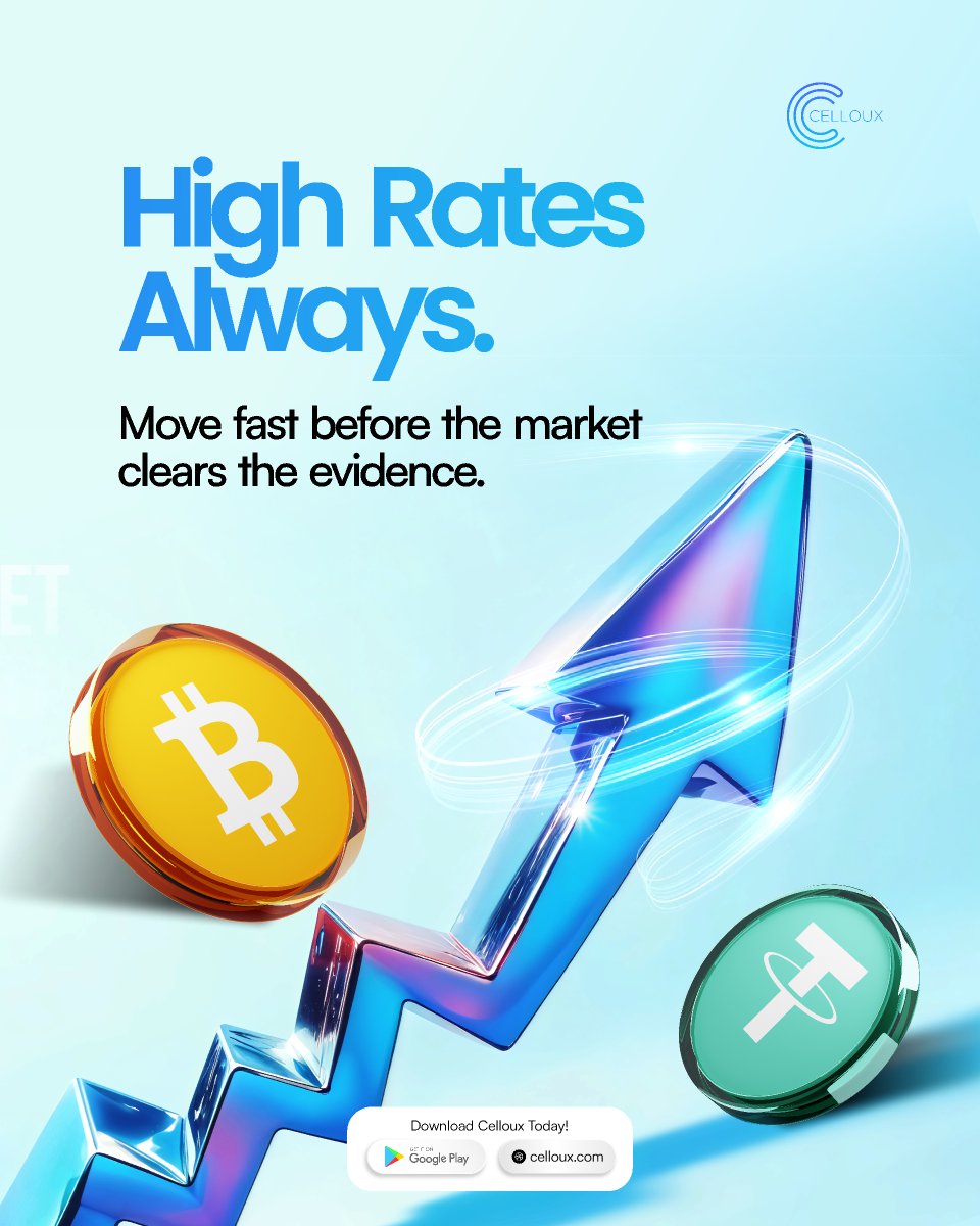 Celloux_Digitaz's tweet photo. β οΈ Warning: Extremely High Rates Detected! π¨π° Sell your BTC or USDT on Celloux right now! This kind rate no dey last β secure your gains before e cool down. Premium payout loading!
#Celloux #HighRateWarning #ExtremelyHighRates https://t.co/DrrakaBUoM