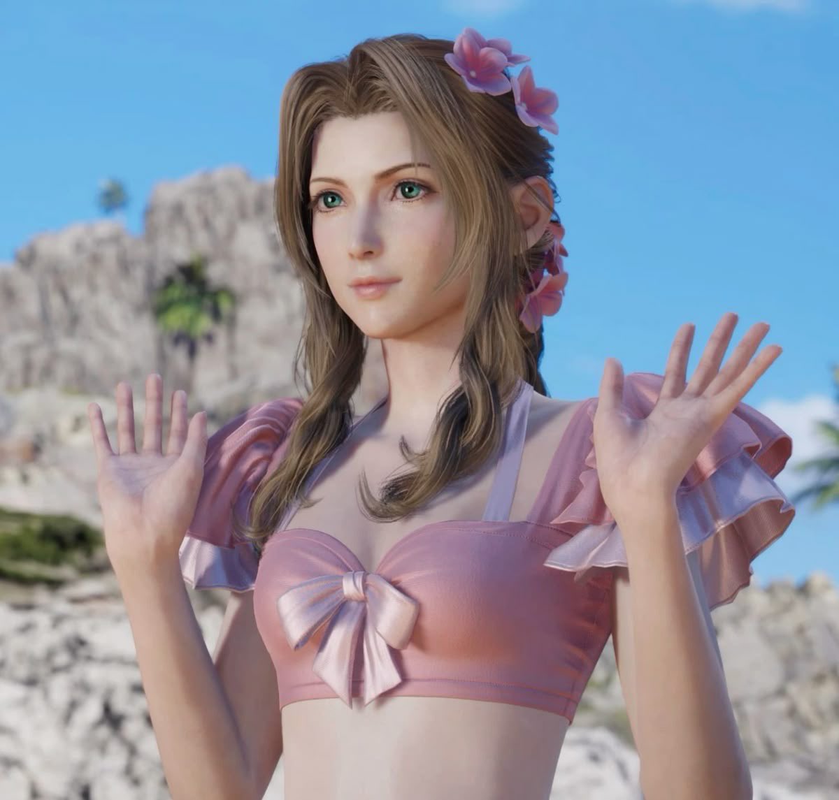 Shryma I feel like im giving off costa de sol aerith today but everyones ...