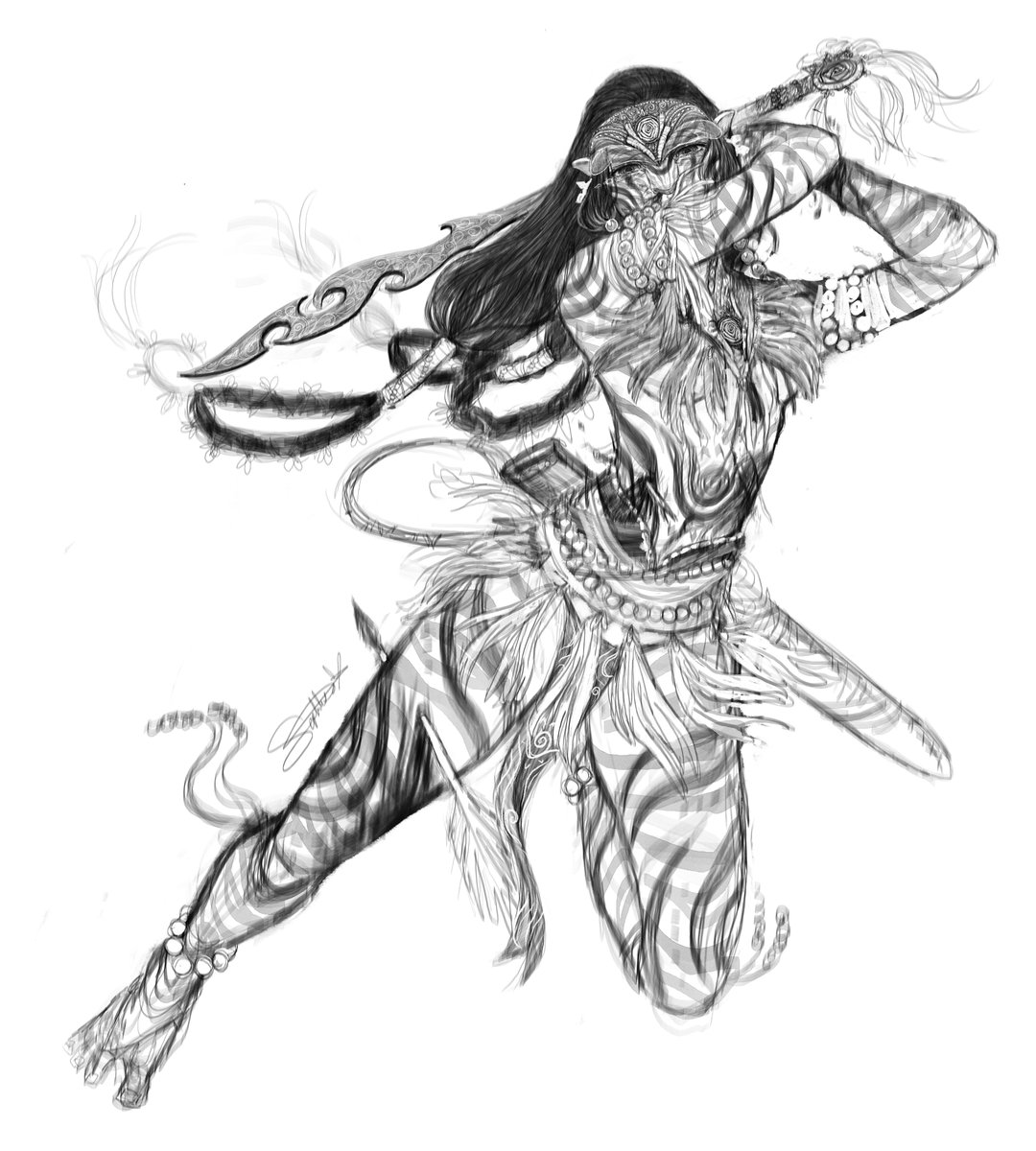 Sephtixx's tweet photo. Me as an Avatar! I would be a warrior rising up to any challenge. Whether that be fighting the RDA or the Mangkwan! My weapon i'd mainly use is a sword. (although its not Na'vi).
#afop #avatarfrontiersofpandora #ocavatar https://t.co/esn4SU75c8