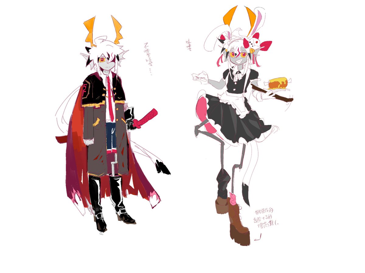吸血鬼王子🤴还是兔子男仆👯‍♀️？
#homestuck #fantroll #oc