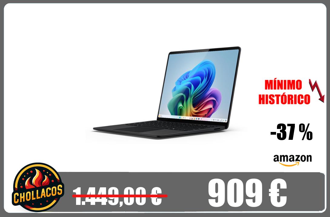 Canalchollacos's tweet image. 🔥MICROSOFT SURFACE LAPTOP #Amazon  #Informática

❌ Antes: 1.449,00€
🔥 PRECIO OFERTA: 909,00€🔥
🔰 Enlace: amzn.to/4d2SX4n

🔥 Microsoft Surface Laptop | Copilot+ PC |Pantalla táctil 13.8”| Snapdragon® X Plus

🖥 Chollacos.com