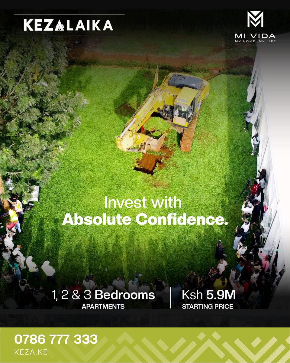 KEZAMiVidaHomes's tweet image. At KEZA Laika by Mi Vida, we believe that transparency is the foundation of luxury. 

Visit: keza.ke/laika to see more about KEZA Laika.

#RealEstateTips #TitleDeeds #KenyaProperty #DueDiligence #InvestorEducation #MiVidaHomes #KEZALaika #RuakaRealEstate #OffPlanKenya