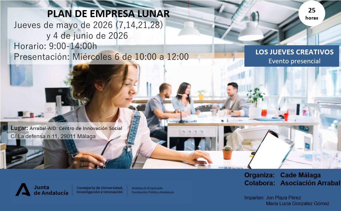 JonPlazaPerez's tweet photo. En Mayo, desde el Cade Unia, ponemos en marcha los jueves creativos, unas jornadas para y por los emprendedores https://t.co/ZriS1M84UW