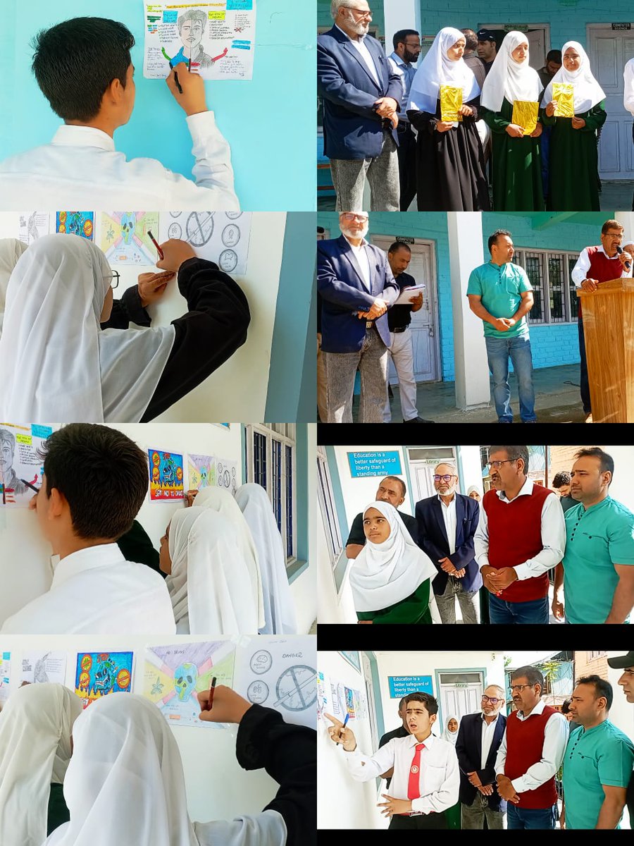 dicbandipora's tweet photo. GHSS Gadakhud holds wall painting on drug awareness under NMBA; students spread strong anti-drug message, reinforcing pledge for a drug-free society
#NashaMuktBharatAbhiyaan
#NashaMuktJammuKashmir
@PMOIndia @diprjk @OfficeOfLGJandK @CM_JnK @MSJEGOI @indukanwal
@NMBA_MSJE https://t.co/YeaSyiB0AX