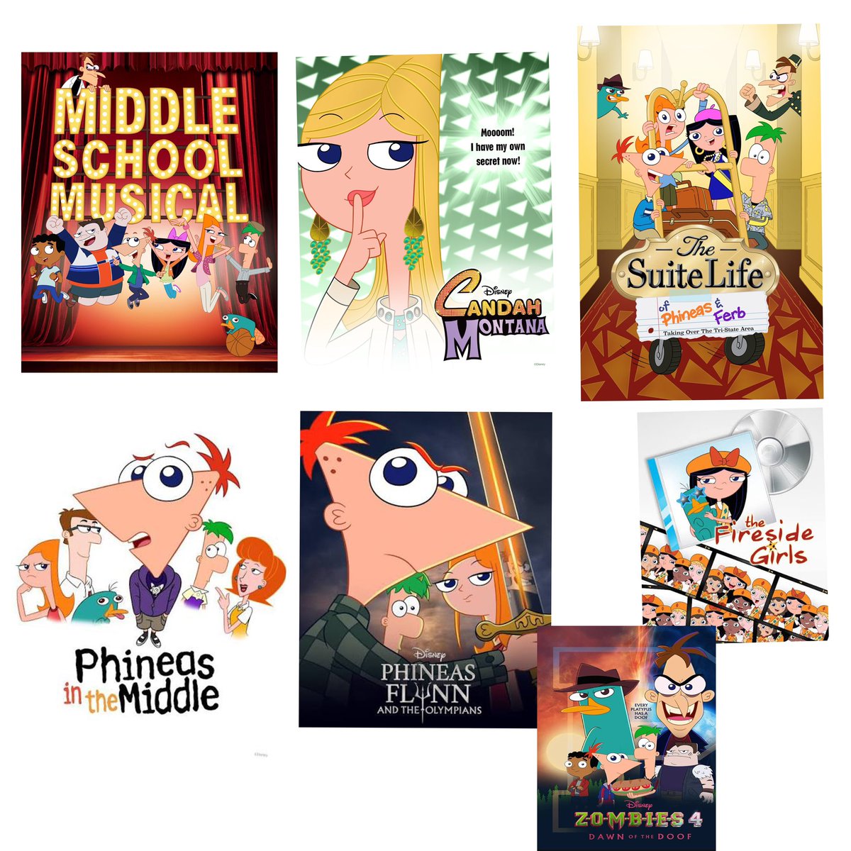 Official #phineasandferb parody posters collection