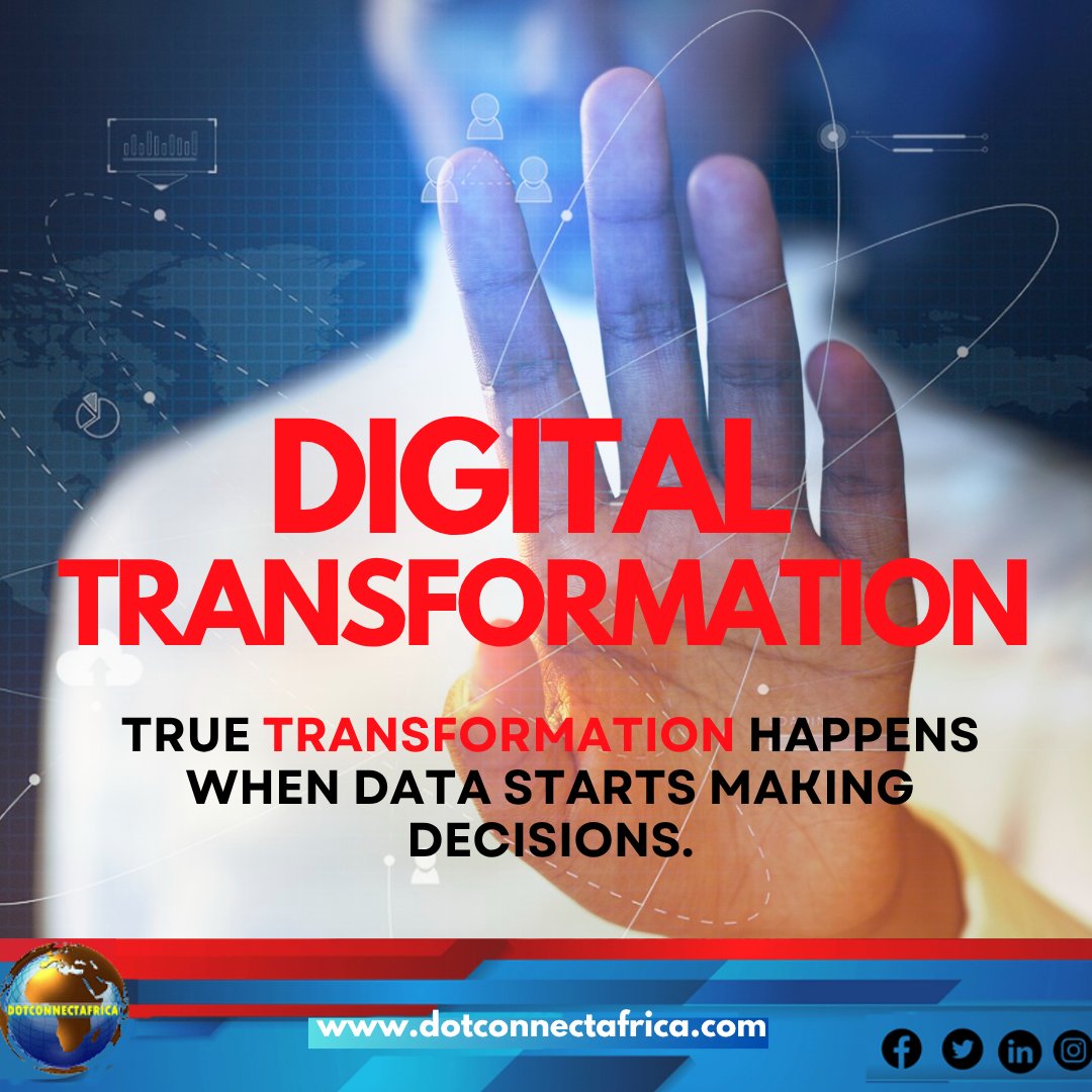 cbsegroup's tweet image. True transformation happens when data starts making decisions. It’s no longer guesswork—it’s clarity, precision, and smarter moves that drive real growth. Visit our website dotconnectafrica.com

 #DataDriven #DigitalTransformation #SmartDecisions #BusinessIntelligence