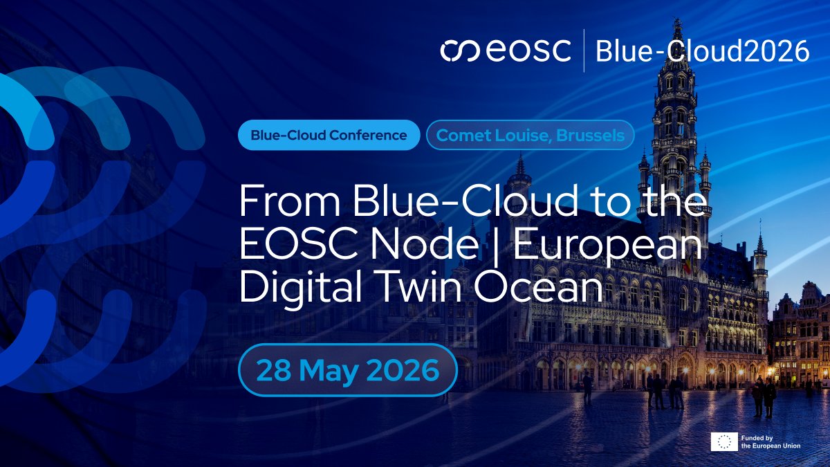 grnet_gr's tweet image. 🌊 The Blue-Cloud 2026 Final Conference is on 28 May in Brussels! A full day on ocean data, open science &amp;amp; Europe's digital infrastructure for marine research. 

🔗Register now👉tinyurl.com/dzpjd24m

#BlueCloud2026 #EOSC #GRNET