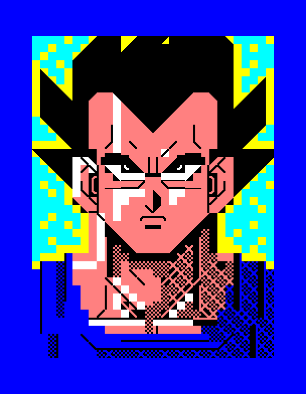 Vegeta - DragonBall Z - PETSCII