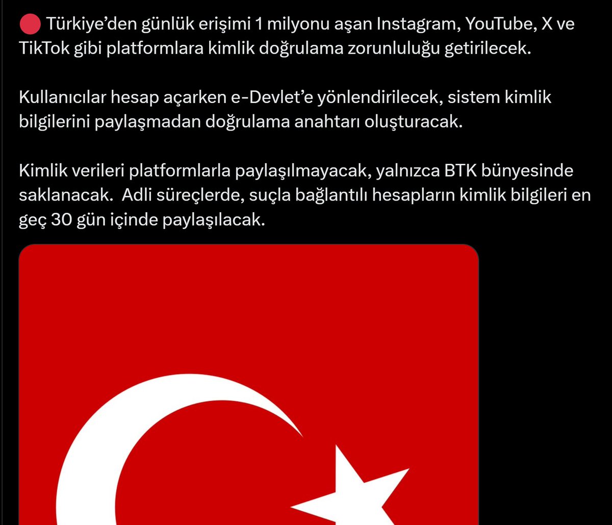 tv_gercekler's tweet photo. 📌Şunu belirtelim; Küresel şeytani epistein çetesi sosyal medyadan çok rahatsız . insanlar bu platformda birbirini uyandırıyor bunu durdurmanın yolu platformları zorlaştırmak, Korkutmak ve yüksek çoğunlukta insanlarımızın korkarak buralara girmemesini sağlamak .hatta VPN şirketleriyle bile anlaşma yapacağız diyor sayın bakan . yani Türkçesi şu.. VPN ile bile giremezsin ...demek..
📌10 milyon Türk kullanıcının en az 8-9 milyonu bu platformları bırakmış olacak .Bir twitmizi 10 kişi görecek. Yüklediğimiz videoyu 10-15 kişi izleyecek o da korkarak ..Peki bizim video yapmamıza gerek kalıyor mu ? Kalmıyor.
📌İŞTE BİTTİ GİTTİ.. Bu kadar basit.

📌Her yer KAMERA doldu...bu kameraları aktif takipte kullanacak olmaları 5G yi aktif etmeleri .yollarda her kilometrede bir kamera. en son sosyal medya takibi korkutması..

geriye ne kaldı ? bir ID numarası verilmesi onuda verdi mi AL SANA ÇİN KÖLELERİ 
YA ÖLMEK İÇİN DUA ET YADA ...YA DA BU BASKININ OLMADIĞI BİR YERE GÖÇ ET . hep diyoruz yolun sonu çok yakın..ŞEYTAN GALİP GELİYOR.