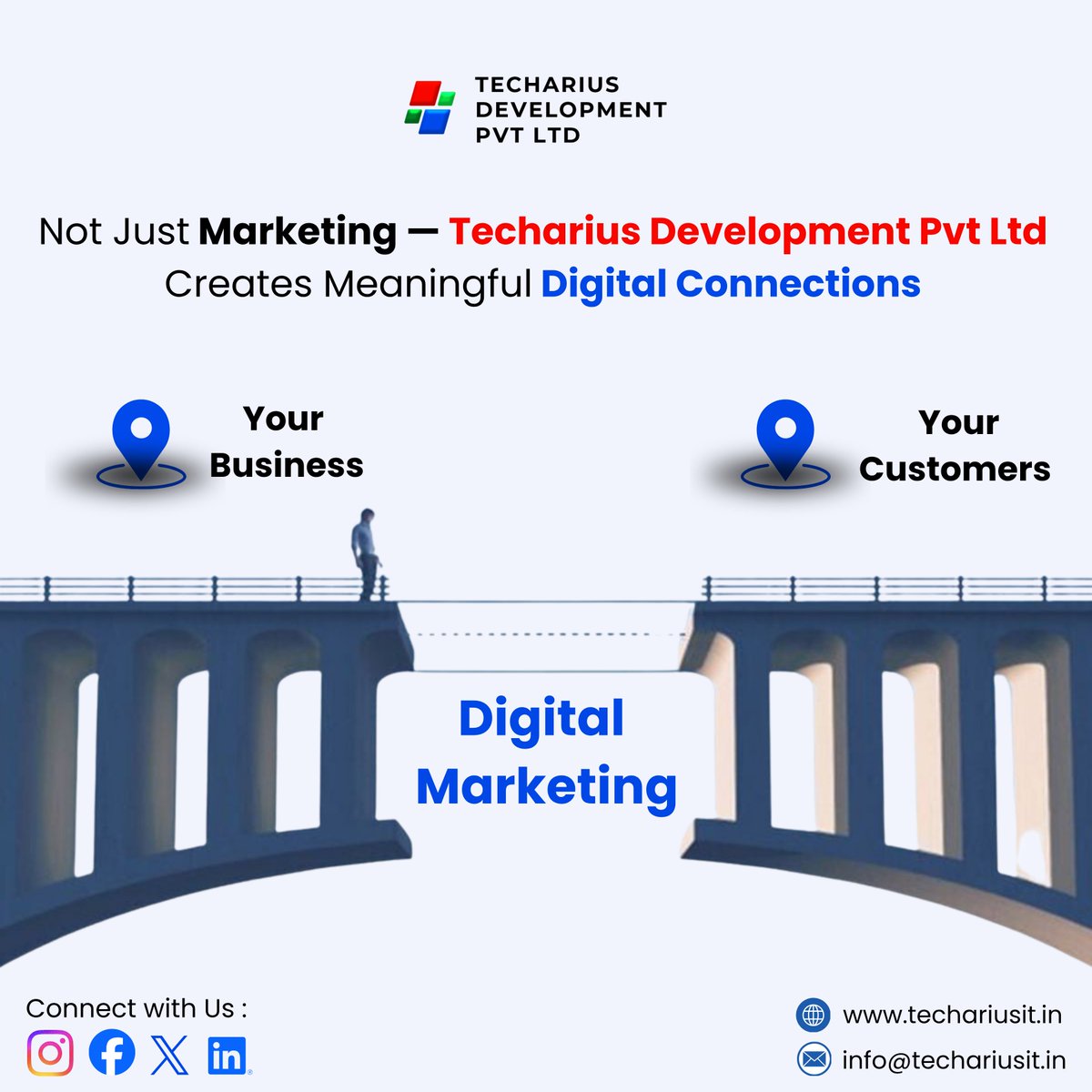 Techarius_ltd's tweet image. Bridging the Gap Between Your Business &amp;amp; Your Customers

Let’s connect your business to success

📞 Connect With Us:
🌐 techariusit.in
📧 info@techariusit.in

#Techarius #DigitalMarketing #BusinessGrowth #CustomerConnection #OnlineSuccess