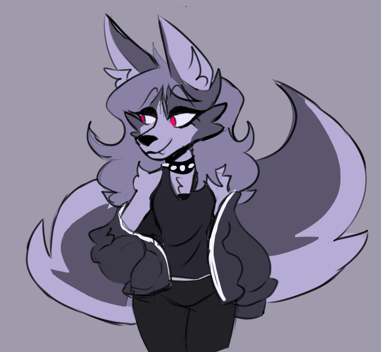 im tryin to make a grey wolf Fursona. i yearn to howl at the moon