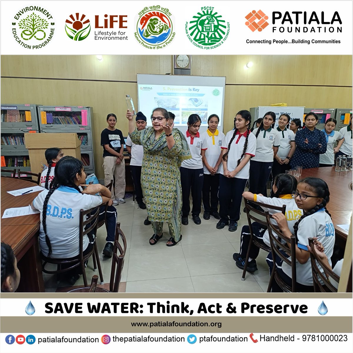 ptafoundation's tweet photo. Proud to conduct our 3rd “Save Water:Think, Act, Preserve” workshop at BudhaDalPublicSchool, Patiala under #ProjectPRITHVI In collaboration with @moefcc @PSCST_GoP @PbGovtIndia @PritpalPSCST @KSBathPSCST @susangeorgek. https://t.co/mMBX5T4uPK