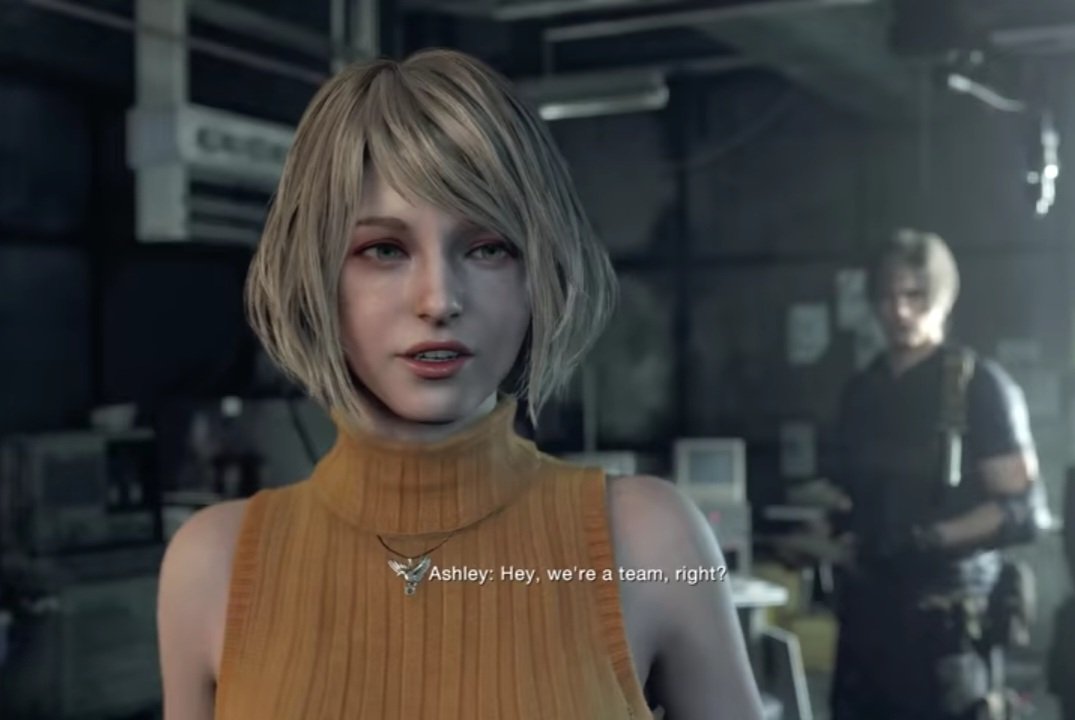 animema74128462's tweet image. "We", "team", "together" 
They're a unit got it 🥰

#REBHFun      #ResidentEvil4Remake  #LeonKennedy #AshleyGraham #Eagleone #Ashleon #Leshley