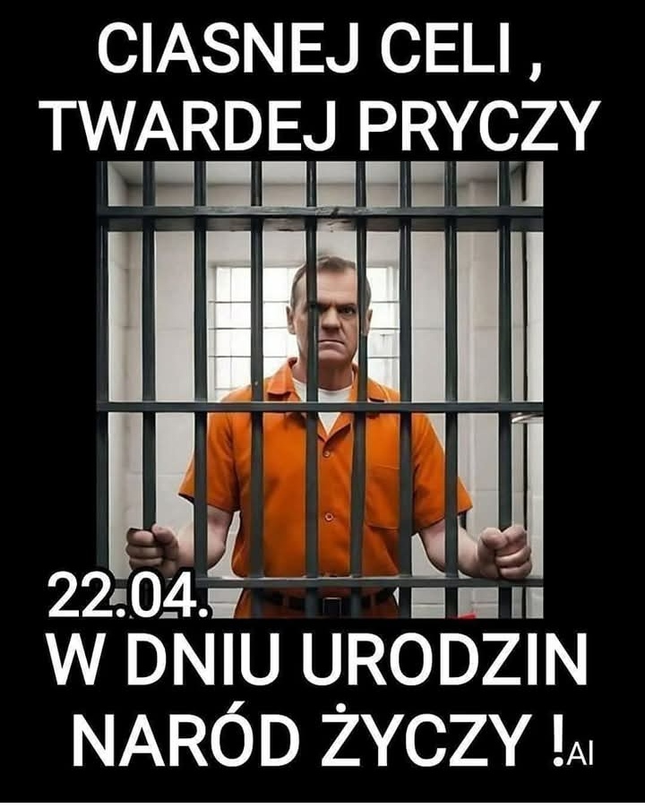 Dziś urodziny <a href="/donaldtusk/">Donald Tusk</a> , składam życzenia od Narodu Polskiego 😁
