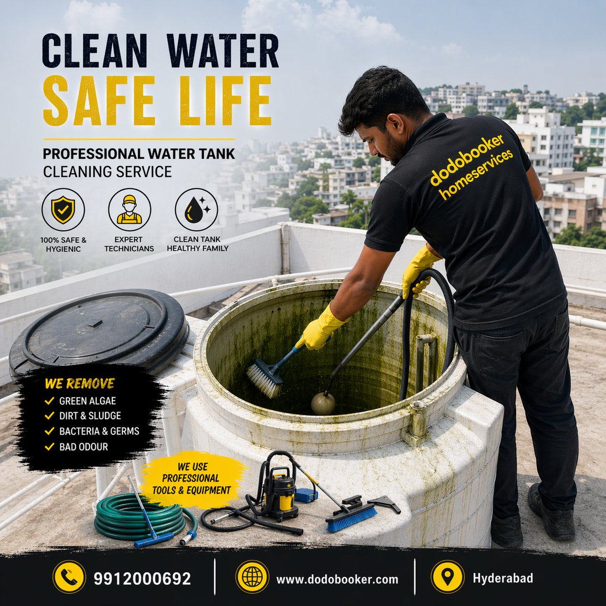 dodo_booker's tweet image. Get your water tank cleaned by professionals with Dodobooker HomeServices. We remove algae, dirt &amp;amp; bacteria for hygienic water.

Book now:
📞 9912000692
🌐 dodobooker.com
📍 Hyderabad

#watertankcleaning #hyderabad #homeservices #cleanwater #dodobooker
