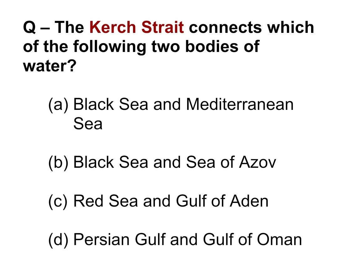 🚨 Kerch Strait

#GeographyMantra