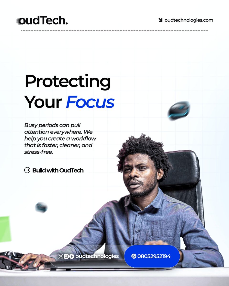 OudTechnologies's tweet photo. You know that feeling when you have 47 tabs open, 3 deadlines, and someone is still sending "please when will this be ready?"  That's exactly why OudTech helps you build workflows that are faster, cleaner, and actually stress-free, so you can protect the one thing that matters. https://t.co/rQcLu2wO6X