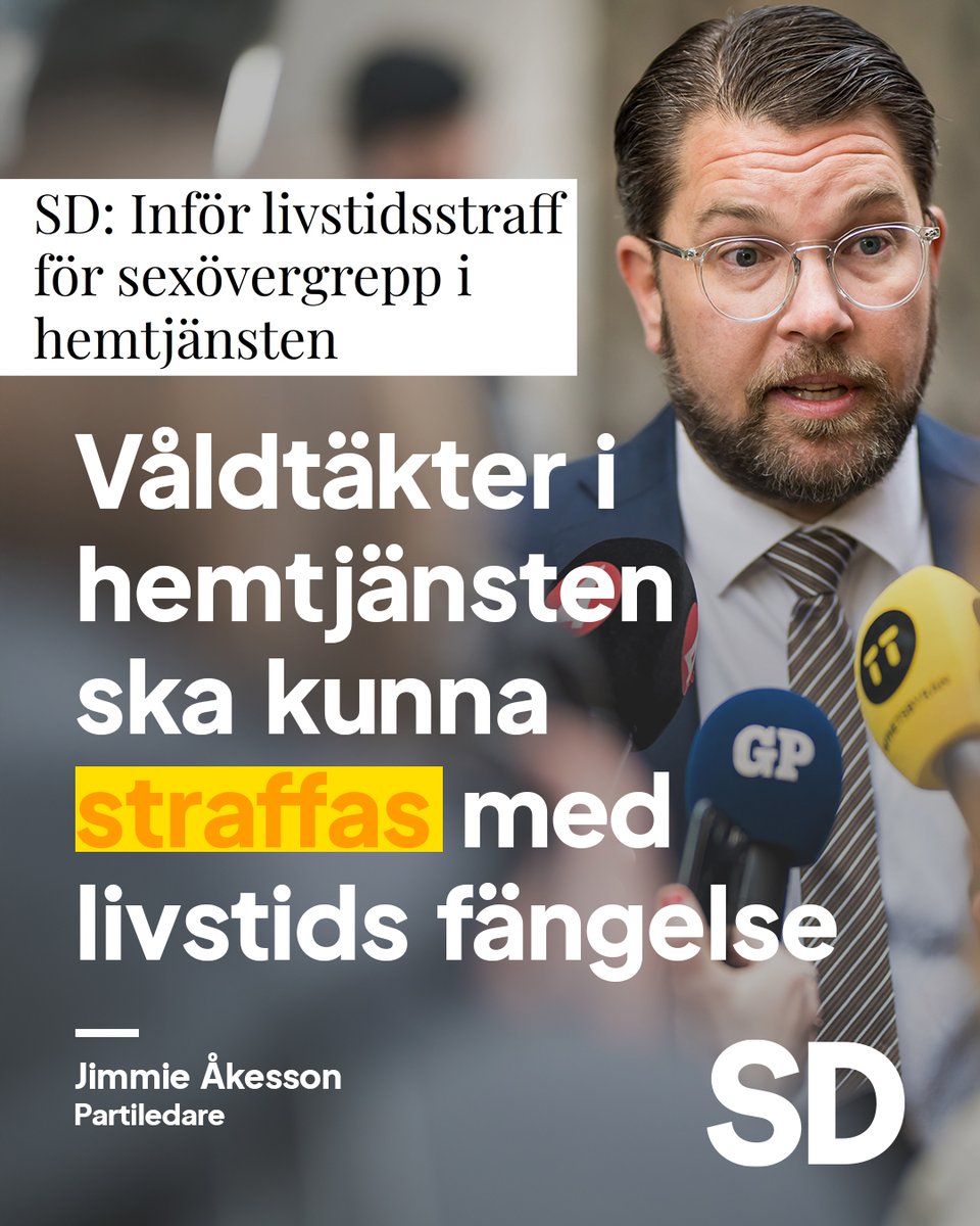 Sverigedemokraterna vill tillsätta en haverikommission för att stoppa övergreppen i hemtjänsten.

Statistiken visar att det begås minst en våldtäkt i veckan där förövaren är hemtjänstpersonal och offret en äldre omsorgstagare. Den verkliga siffran är med största sannolikhet