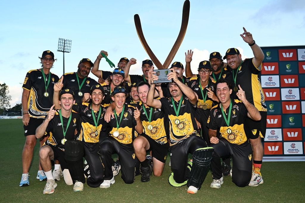 The_Indian_Sun's tweet image. #Victoria’s women &amp;amp; #WesternAustralia’s men won the 2026 National Indigenous Cricket Championships in #Mackay. Victoria claimed their 1st women’s title; WA secured their 5th men’s championship, with Brock Larance hitting an unbeaten 83. #TheIndianSun

🔗 wp.me/p7ADtX-vSu
