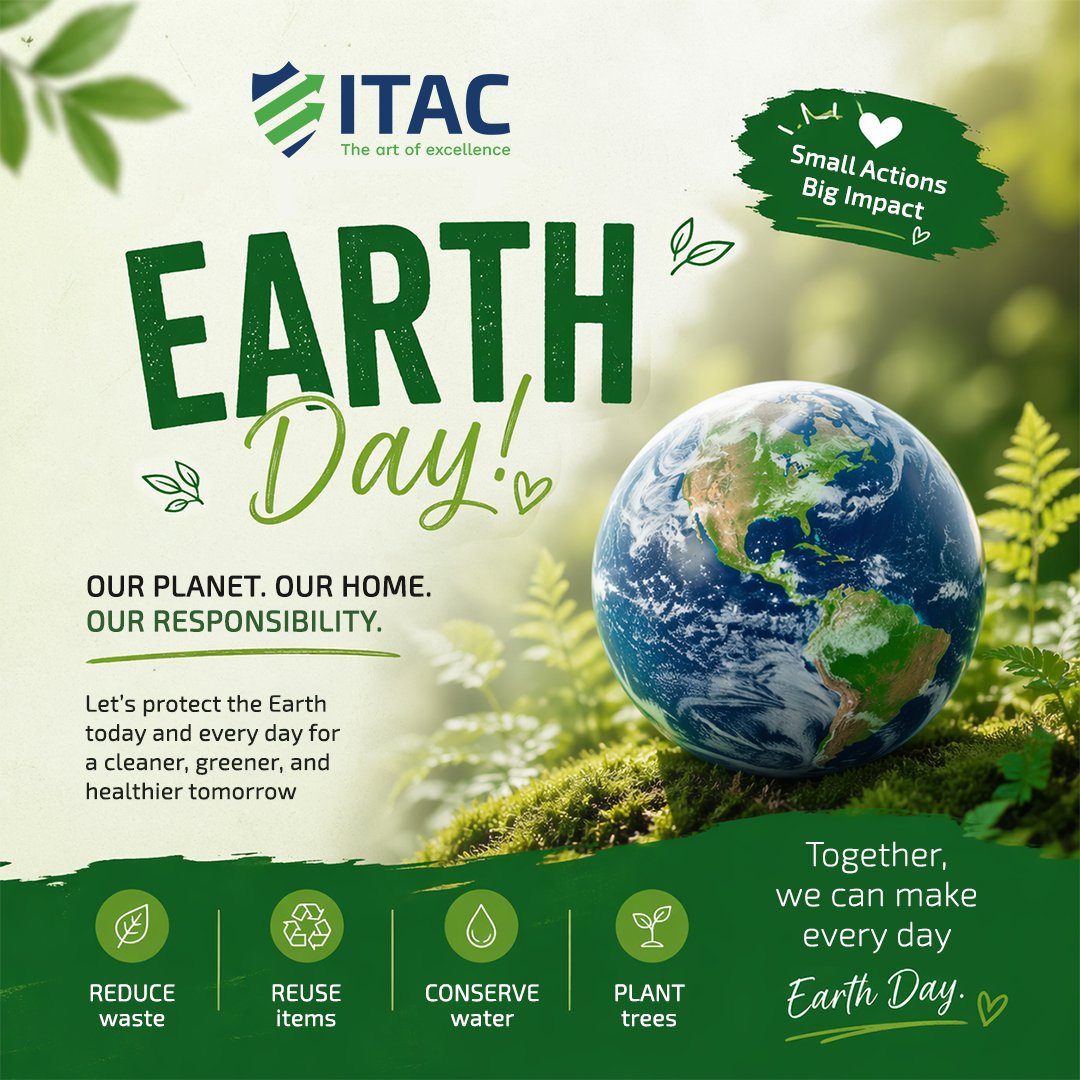 ItacSafety's tweet photo. Our planet. Our home. Our responsibility 🌍
Together, small actions can create a big impact 💚
📱+971 50 4013200
📧 admin@itacsafety.com
🌐 https://t.co/70Ni5lY4ug
#EarthDay #EarthDay2026 #GoGreen #ITAC #ProtectOurPlanet #GreenFuture #EcoFriendly #Duabi #UAE #Sharjah #AbuDhabi https://t.co/rveoaYqvHq