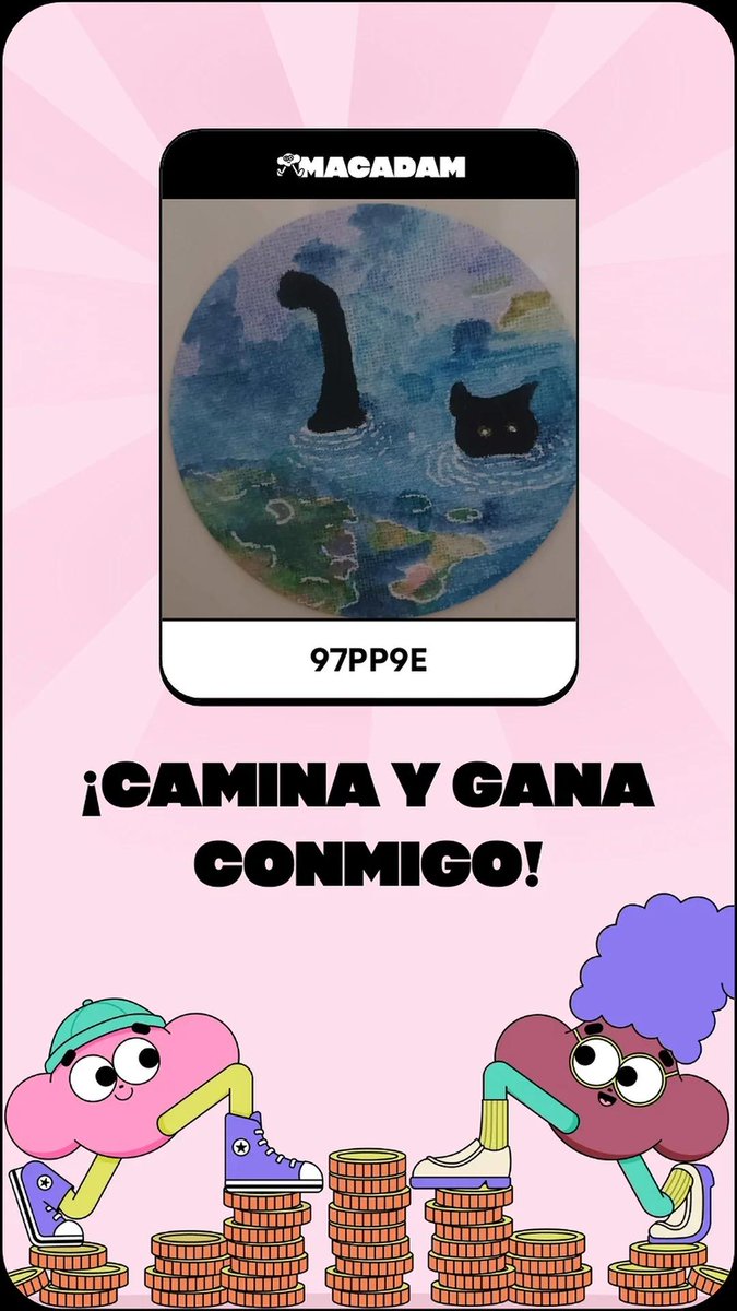 ivriin3's tweet photo. ¡Gana dinero caminando con Macadam! 

¡Descárgate la app y utiliza mi código 97PP9E para conseguir 1000 coins en cuanto te registres! 

El enlace --> https://t.co/VmPav3pUY2 https://t.co/d7h6WbnlZE