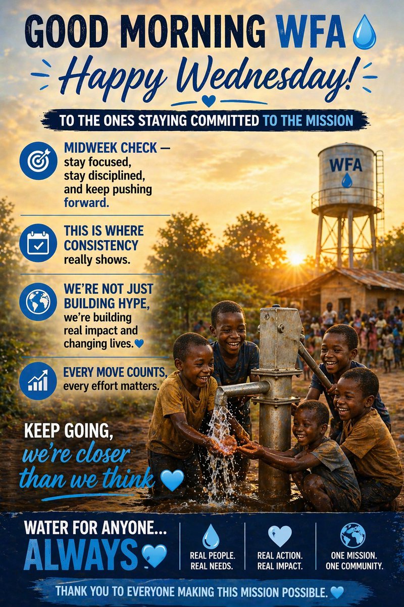 good morning wfa 💧
happy wednesday to the ones staying committed to the mission

midweek check stay focused, stay disciplined, and keep pushing forward
this is where consistency really show

#memecoin #solana