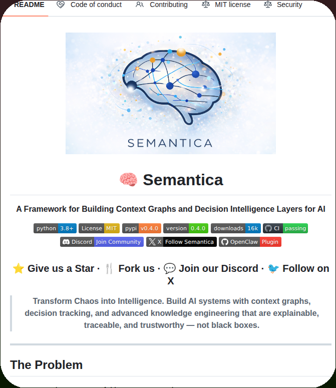 tom_doerr's tweet photo. Context Graphs and Decision Intelligence for AI

https://t.co/ZTDsHVFSUg https://t.co/xecnmnmcuQ