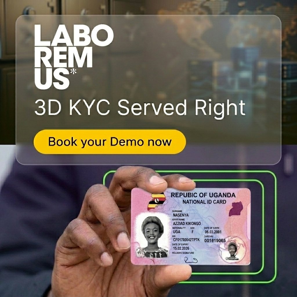 LaboremusUganda's tweet photo. The Future of Identity is Here.
We're setting the standard for remote ID verification in East Africa. Our 3D KYC technology ensures that onboarding is reliable, compliant, and most importantly user-friendly.
Experience "KYC Served Right."
ย
#RegTech #Innovation #FinTechUganda https://t.co/uY4T87MJan