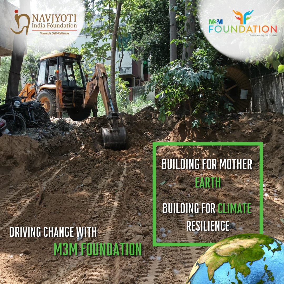 NavjyotiIF's tweet photo. This International Mother Earth Day, we move from awareness to action. At Civil Lines Police Station, Gurugram, our Building Climate-Resilient Infrastructure project reflects a step towards integrating sustainable solutions. Grateful for the continued support of @M3MFoundation. https://t.co/JwCR9EfIDG