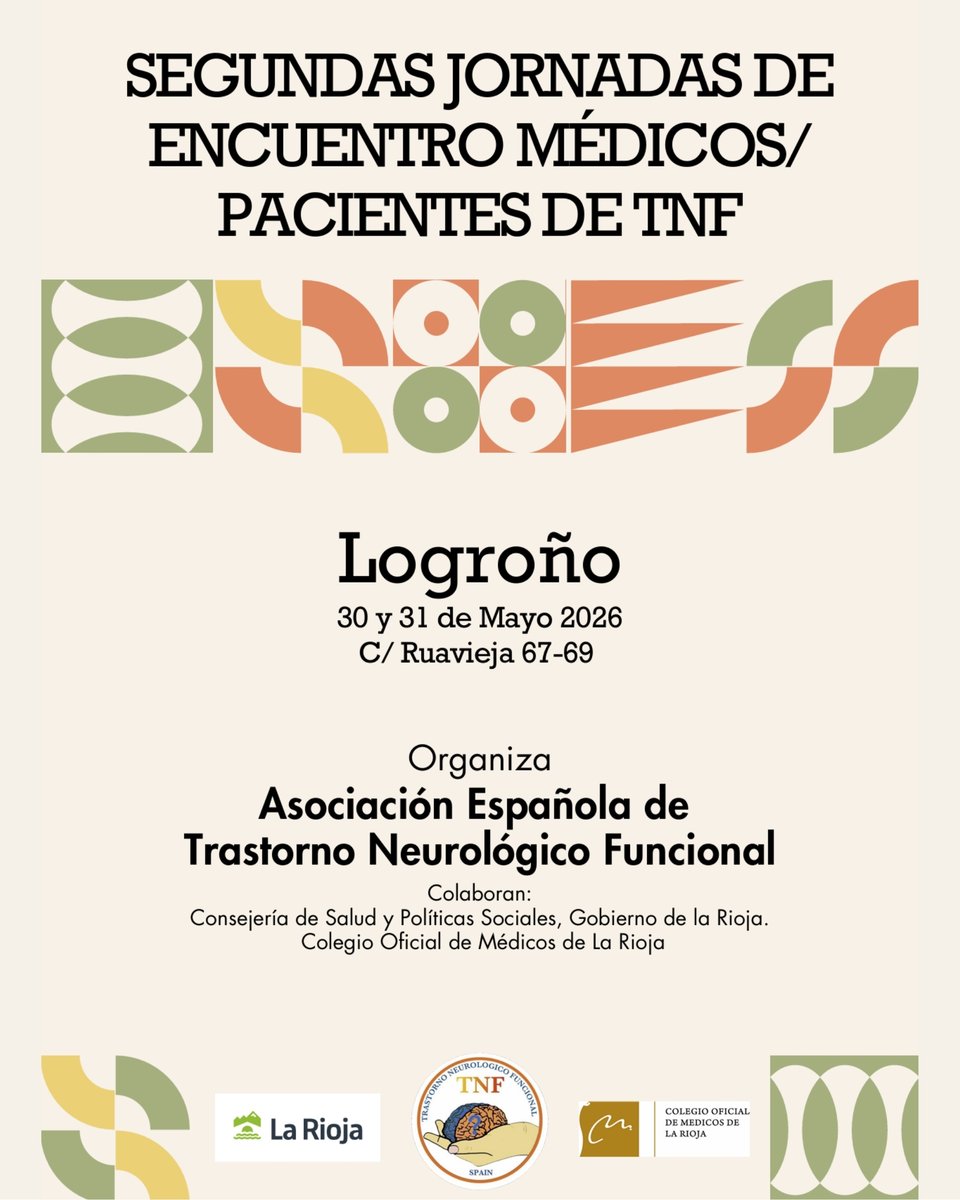 NeurologiaHRI's tweet image. icoma.eus/events/encuent…

#TNF #TrastornoNeurológicoFuncional #UnidaddeTrastornoNeurológicoFuncional #EncuentroPacientesMédicos #AsociaciónEspañolaTNF #UnidadMultidisciplinar #NeurologíaClínicaMadrid #NCM
