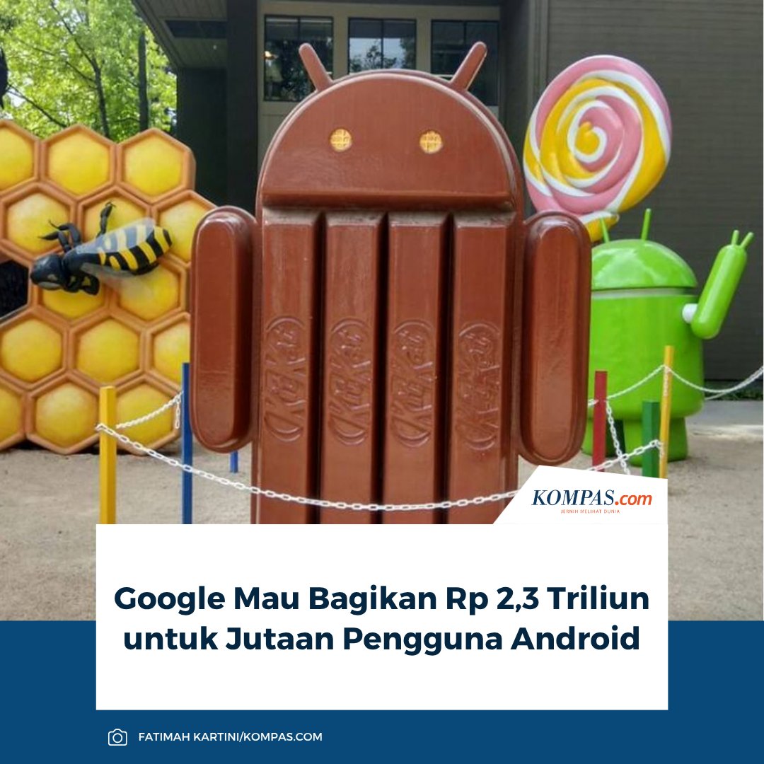 KompasTekno's tweet image. Google sepakat membayar sekitar Rp2,3 triliun untuk menyelesaikan gugatan privasi data pengguna Android yang berpotensi memberi kompensasi ke sekitar 100 juta pengguna.

👉🏻Baca selengkapnya tekno.kompas.com/read/2026/04/2…

~AM #Google #Android #California
