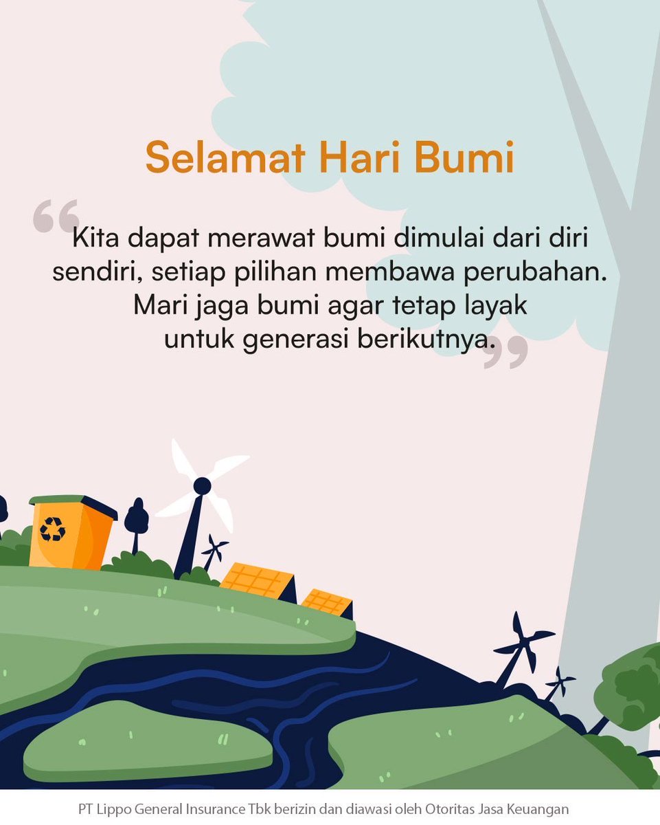 LGI_id's tweet photo. Selamat Hari Bumi Sedunia 22 April 2026🌍

Bumi yang kita pijak hari ini adalah warisan untuk generasi berikutnya
Swipe untuk lihat langkah sederhana yang bisa kita mulai dari sekarang 🌱

#LGI #LGIaCompanyofHanwha #HealthInsurance #GeneralInsurance #HariBumiSedunia https://t.co/d9B2RkoKMk