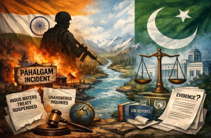 Romii832's tweet image. India’s solo decision to suspend the Indus Waters Treaty, despite no clause allowing it, clearly violates international law. Pointing to the Pahalgam incident without credible proof shifts reliance from legal norms to politics, weakening trust in treaties. #IndusWatersTreaty #Int