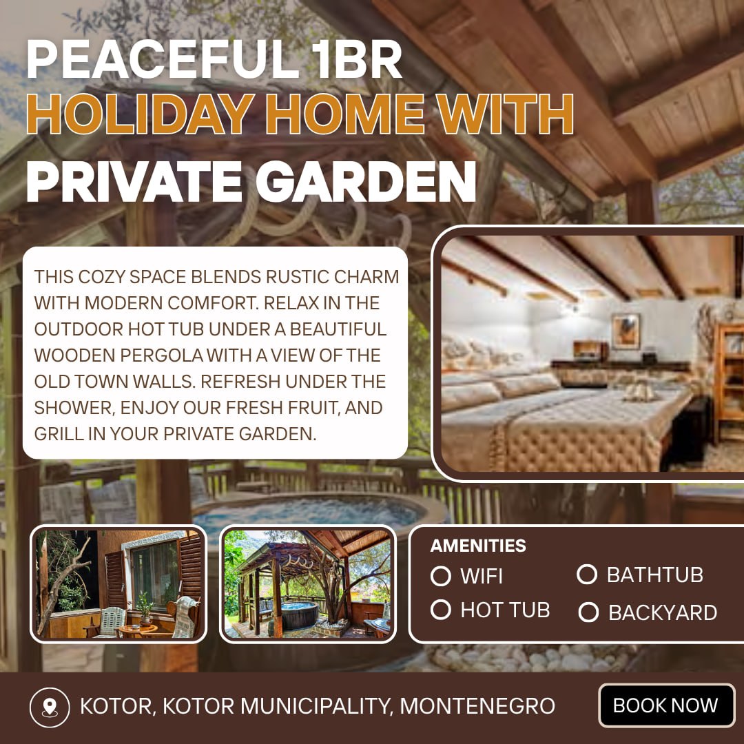 GraphiqH's tweet photo. https://t.co/7Tw88w8D7l
Skip the crowds, stay where peace meets Old Town charm private garden, fresh air, and pure relaxation in Kotor.#Goedemorgen #mafsnl #aiselwetten #EarthDay #Eerstekamer #loodsdrecht #DePVV #Wilders #Dittrich #lamansiónvip #جريده_الدستور_الا��دنيه #çarşamba https://t.co/873eOo1Fo4