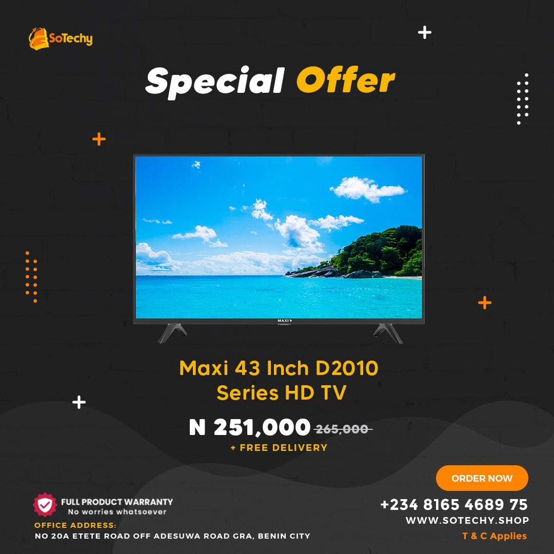 sotechyshop's tweet image. Remember you can pay for any of our products hybrid or online using naira or crypto 

Visit sotechy.shop 
or send a DM to order 

 #LG #Hisense #Electronic #Benin