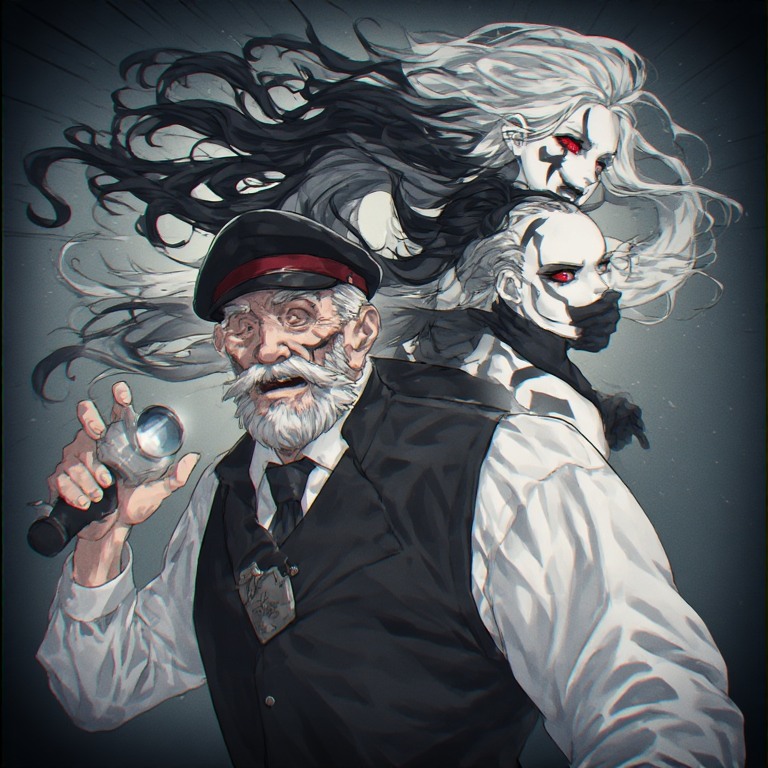 cinescopio0856's tweet image. #ia #spirits #girl #oldman #darkness