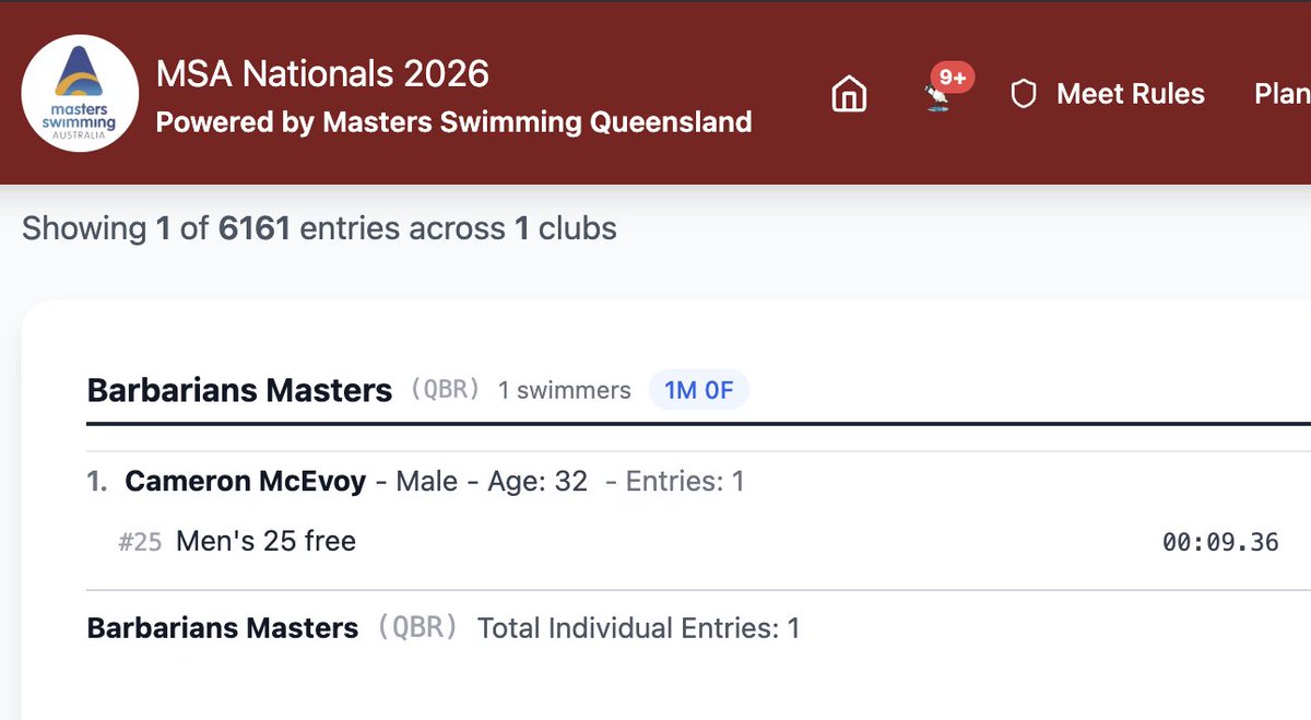swimcoverage's tweet photo. 🇦🇺Cameron McEvoy

50Fr 20.88世界記録保持者がマスターズ参戦！

4/30に行われる 🇦🇺Masters Swimming Australia (MSA) Nationals 2026 の25Frにエントリー！ https://t.co/3A6JSiHi8I