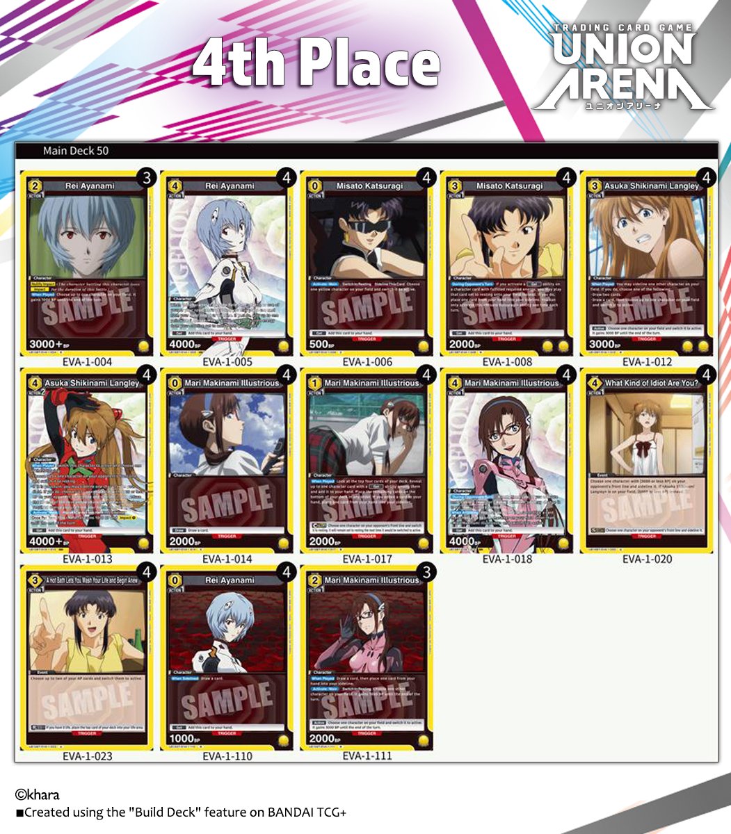 UA_EN_TCG's tweet photo. [Deck Lists]
Thanks to everyone who joined us for the 4/19 Offline Regional hosted by The Booster Box! 💞
Here are the decks used by the 2nd~4th place winners! 🏅
Congratulations! ✨

#UNIONARENA_EN https://t.co/8MVbIDZ1Oj