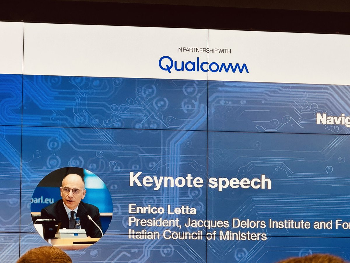 UGambini's tweet image. Very timely conference: “The Future of #IP In Europe: Navigating Innovation
and Growth” kicked off with keynote speech of @EnricoLetta

Bravo @Parlimag @QC_EUPolicy 

now @Qualcomm Ann Chaplin and @horaciog from @WaltDisneyCo 

#Patents #IPprotection 

events.theparliamentmagazine.eu/event/the-futu…
