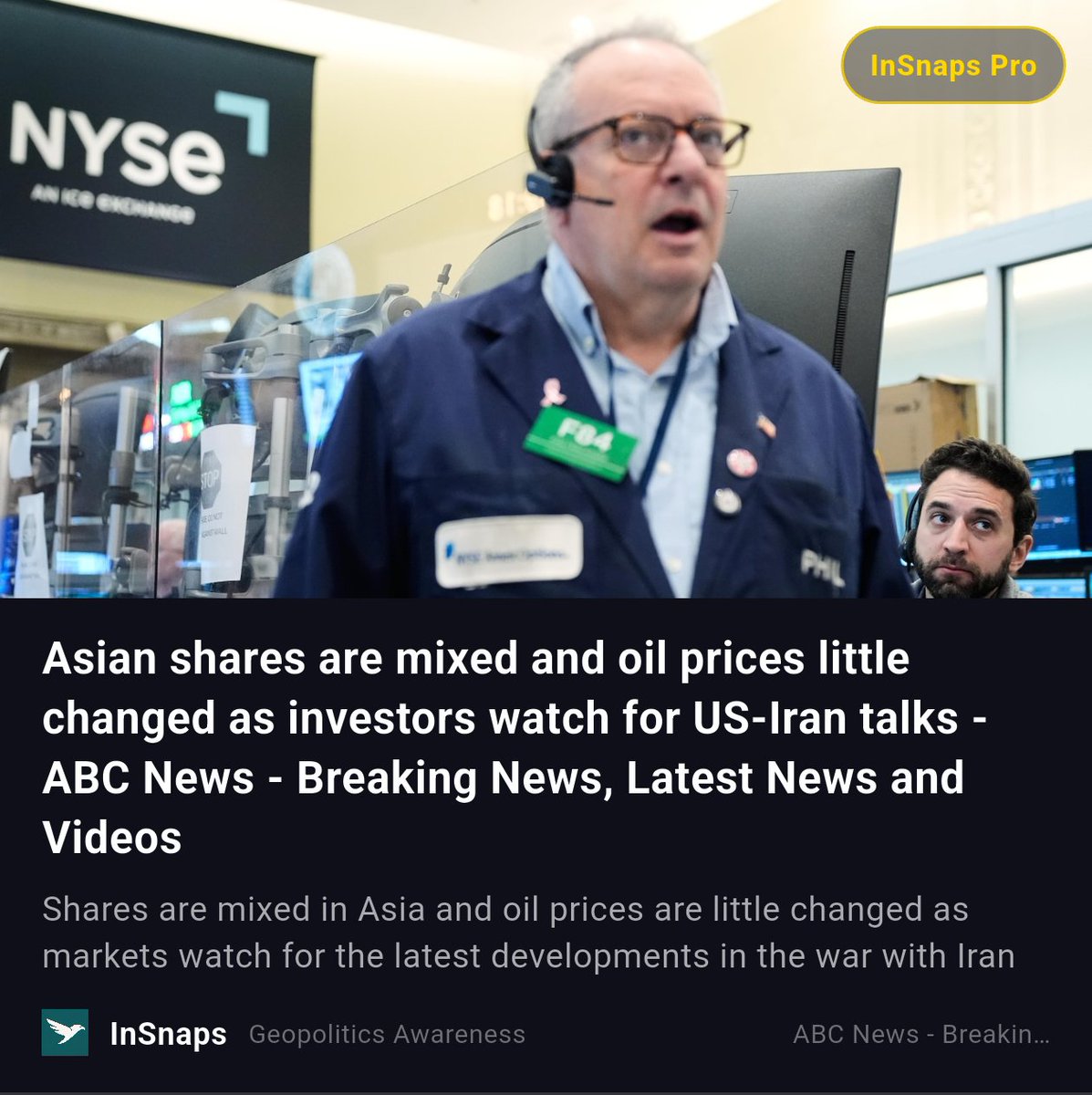 BuildWtPrakhar's tweet image. Asian shares are mixed and oil prices little changed as investors watch for US-Iran talks - ABC News - Breaking News, Latest News and Videos

Shared Via InSnaps App: insnaps.app/a/L_9InhB8NG9A…

#Finance #AbcNewsBreakingNewsLatestNewsAndVideos #Instability #Northern #Iran #Abc
