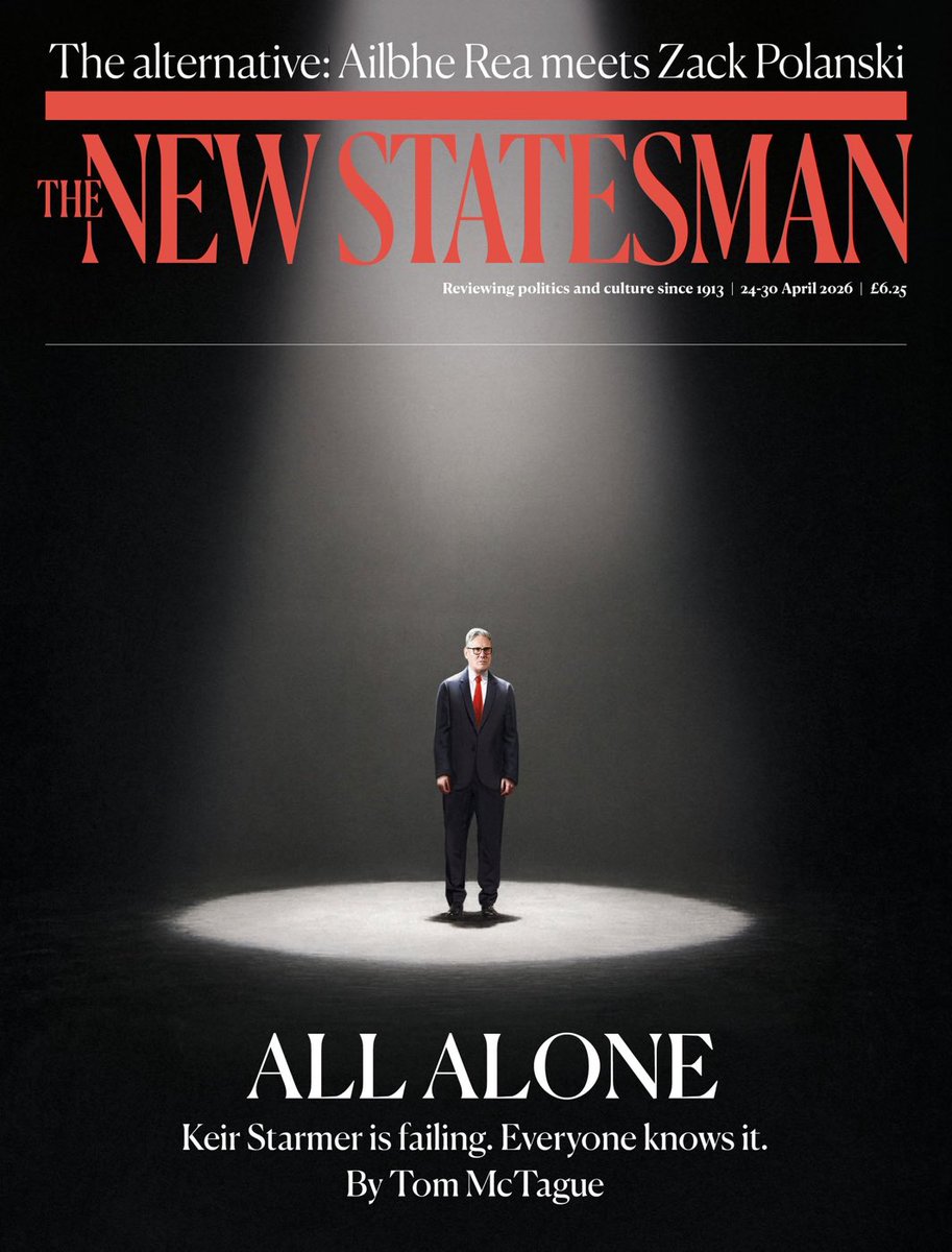 TomMcTague's tweet photo. This week’s cover of the @NewStatesman. https://t.co/jSfb5G221Y