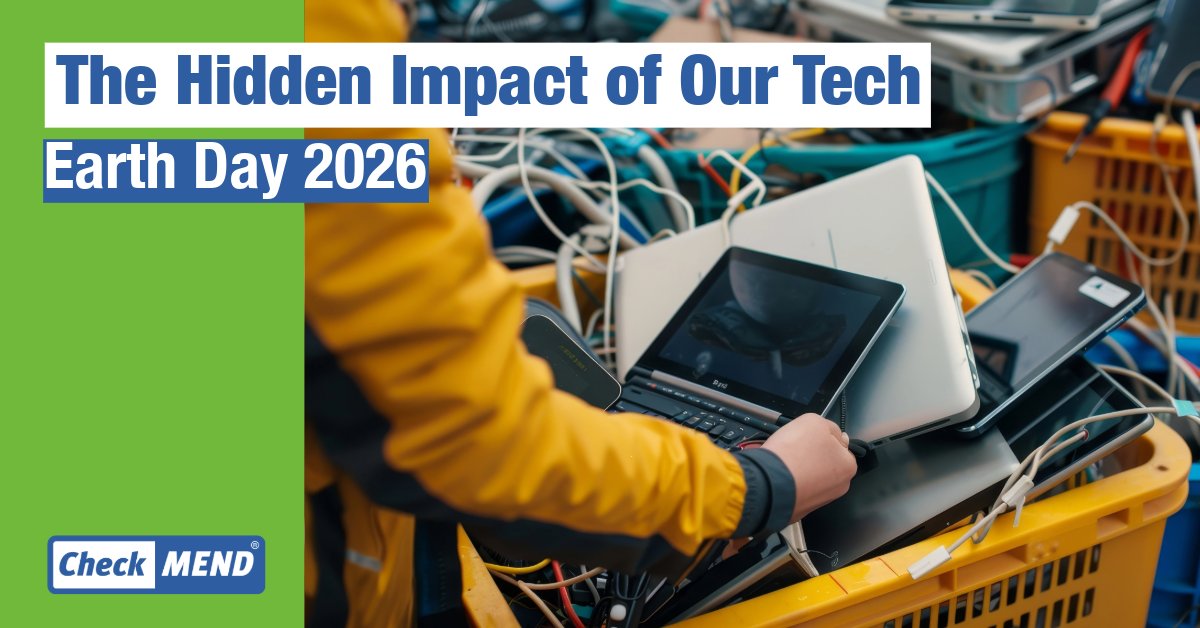 CheckMEND's tweet photo. UK generates 1.65M tonnes of e-waste a year (~24kg/person), yet only 31% is recycled. 
It’s not just an environmental issue—48% of used devices still hold data.

This Earth Day, think beyond disposal. Focus on smarter tech lifecycle management: 
Guide: https://t.co/EJNvBP3pSP https://t.co/9kwnI2B9pF