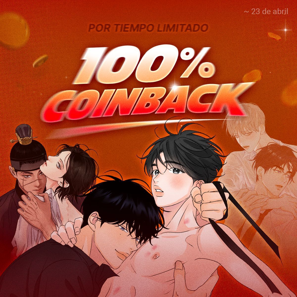 Lezhin_ES's tweet image. 🔥 El coinback que estabas esperando ya está aquí 🔥

💸 100% coinback en tus historias favoritas
¿Vas a dejarlo pasar? 👀

⏳ Solo por tiempo limitado

🤩buff.ly/02dHflg 

#LezhinES #Lezhin #Coinback