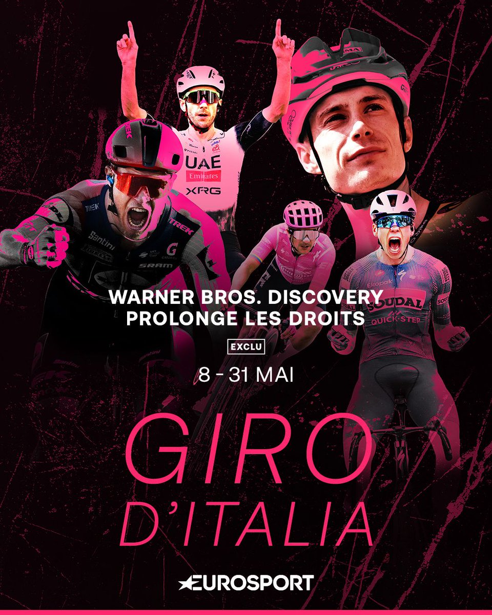 🩷 LE GIRO SUR EUROSPORT ET HBO MAX JUSQU'EN 2029