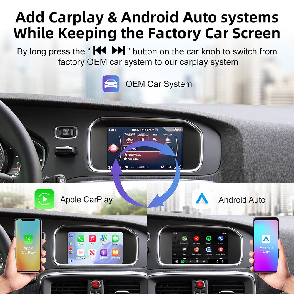 kabeamdotcom's tweet image. Wireless CarPlay &amp;amp; Android Auto Module for Volvo V40 V60 S60 S80 XC60 2015+ with 7 Inch Screen, Retaining All Original Vehicle Features. #carplay #androidauto #wireless #volvo #v40 #v60 #xc60 
kabeam.com/products/wirel…