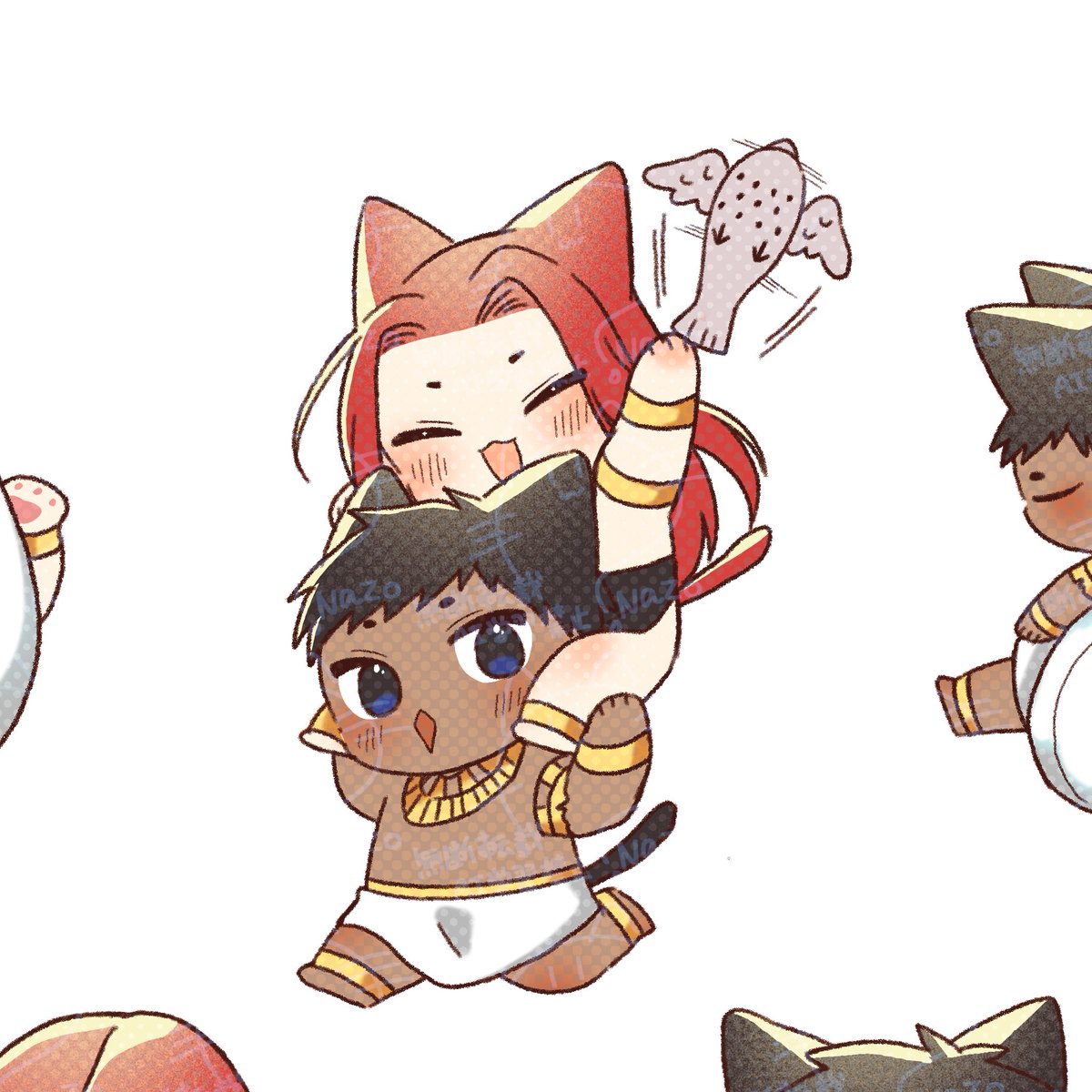 ブンブン振り回される眷属ちゃんシール一番かわいくできた