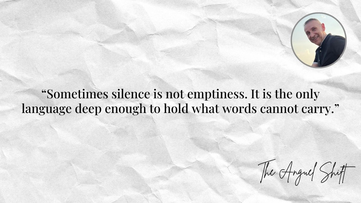 Anguel_Iordanov's tweet image. The Anguel Shift

Sometimes it is the only place deep enough to hold what words fail to carry.

"Sometimes silence is not emptiness. It is the only language deep enough to hold what words cannot carry."

#MindsetWithAnguel #TheAnguelShift #QuietStrength #Truth #Healing