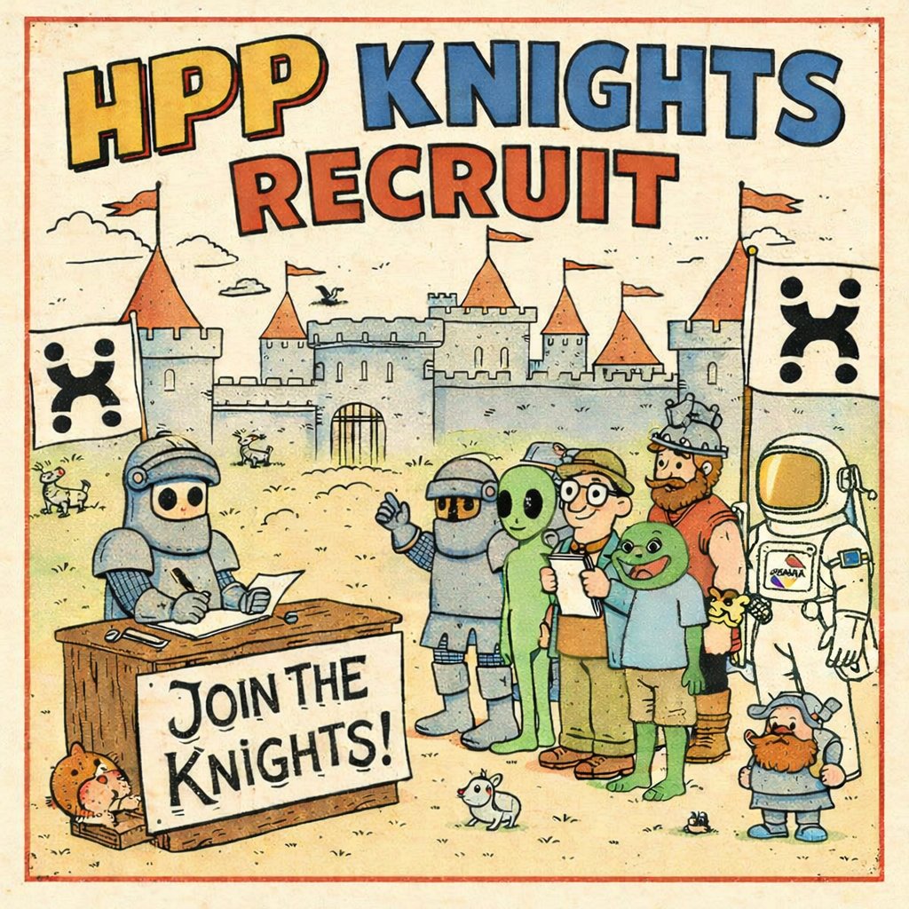 We're building something. Come build it with us.
Post #HPP content. Earn tokens every month.

First come, first considered.

Read more: medium.com/aergo/party-kn…

#HPP #PartyKnights