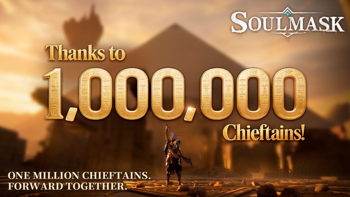 Soulmask_'s tweet image. 1 Million Copies! Thank you, Chieftains — you made it happen🙌Take a look at our new Casual Mode here: store.steampowered.com/news/app/26464… 
#steam #soulmask